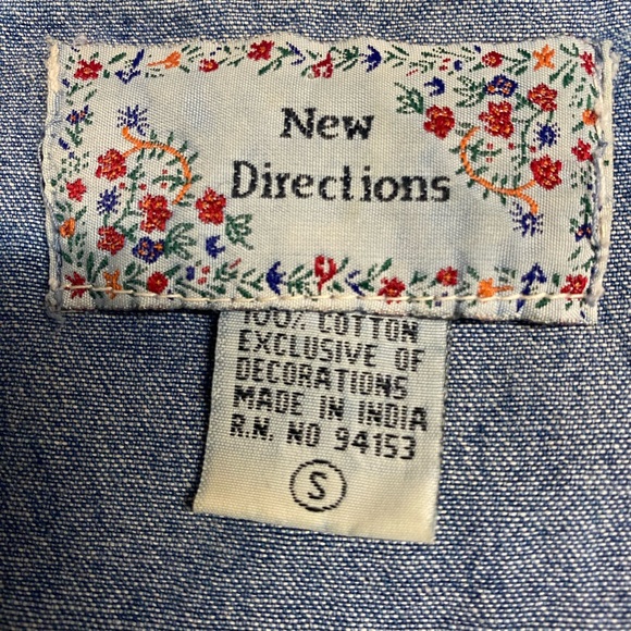 New Directions Denim Vest Women’s Small - Picture 3 of 4